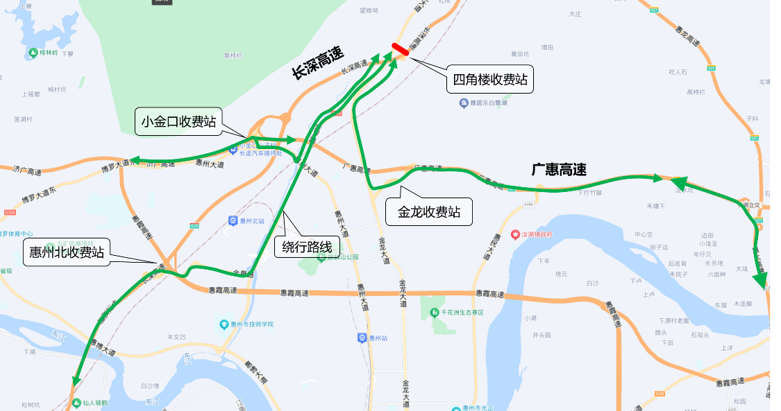 注意！G25 长深高速公路四角楼收费站即将临时封闭，绕行路线速看  第3张