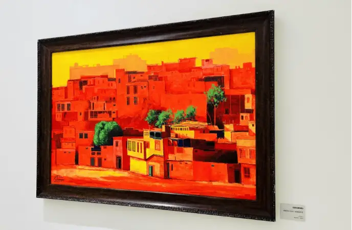 走进色彩喀什油画展：沪喀文化交流周的视觉盛宴，52幅喀什风情画作惊艳亮相  第2张