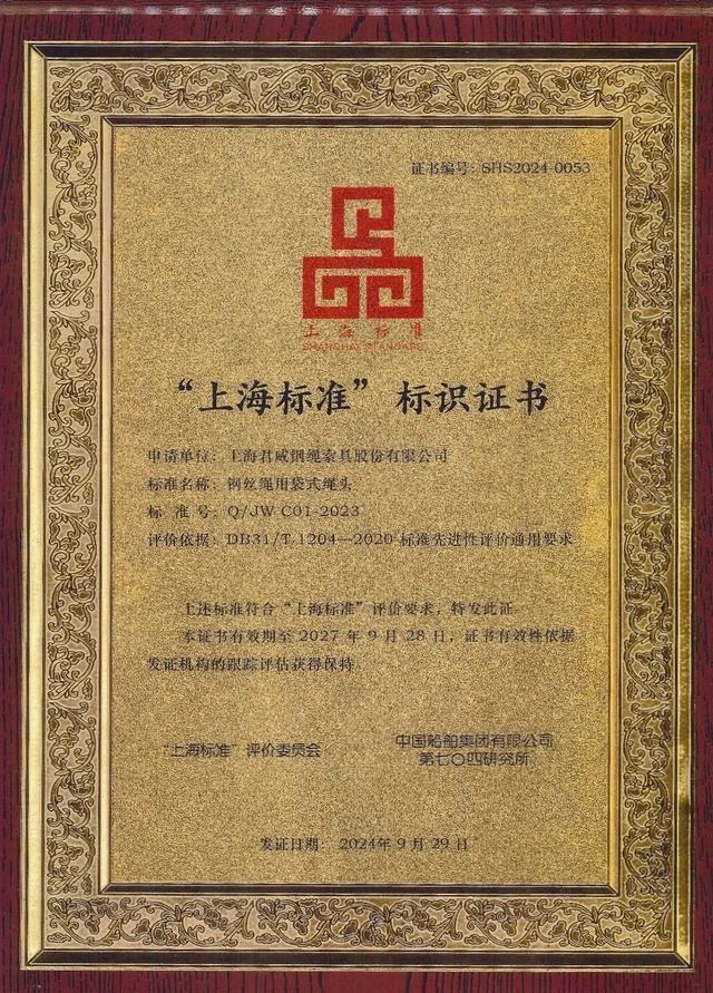 填补国际国内空白！上海标准钢丝绳用袋式绳头成功入选  第2张