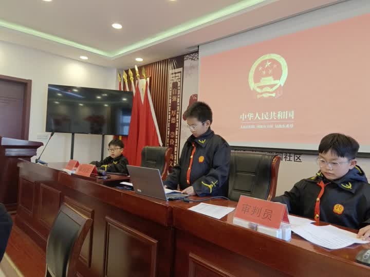 模拟法庭进社区，20名小学生亲历庭审，感受法律威严与正义  第2张
