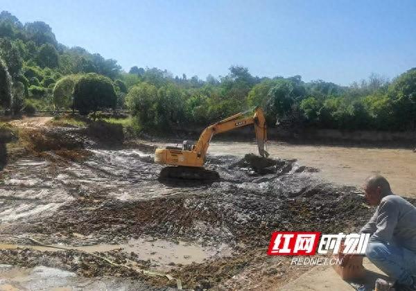长沙雨花区吹响冬修水利集结号，102 口山塘清淤整治进行时