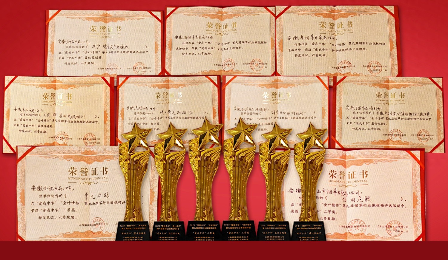 安徽烟草商业系统在第九届烟草行业微视频评选中斩获九大奖项，创历史新高