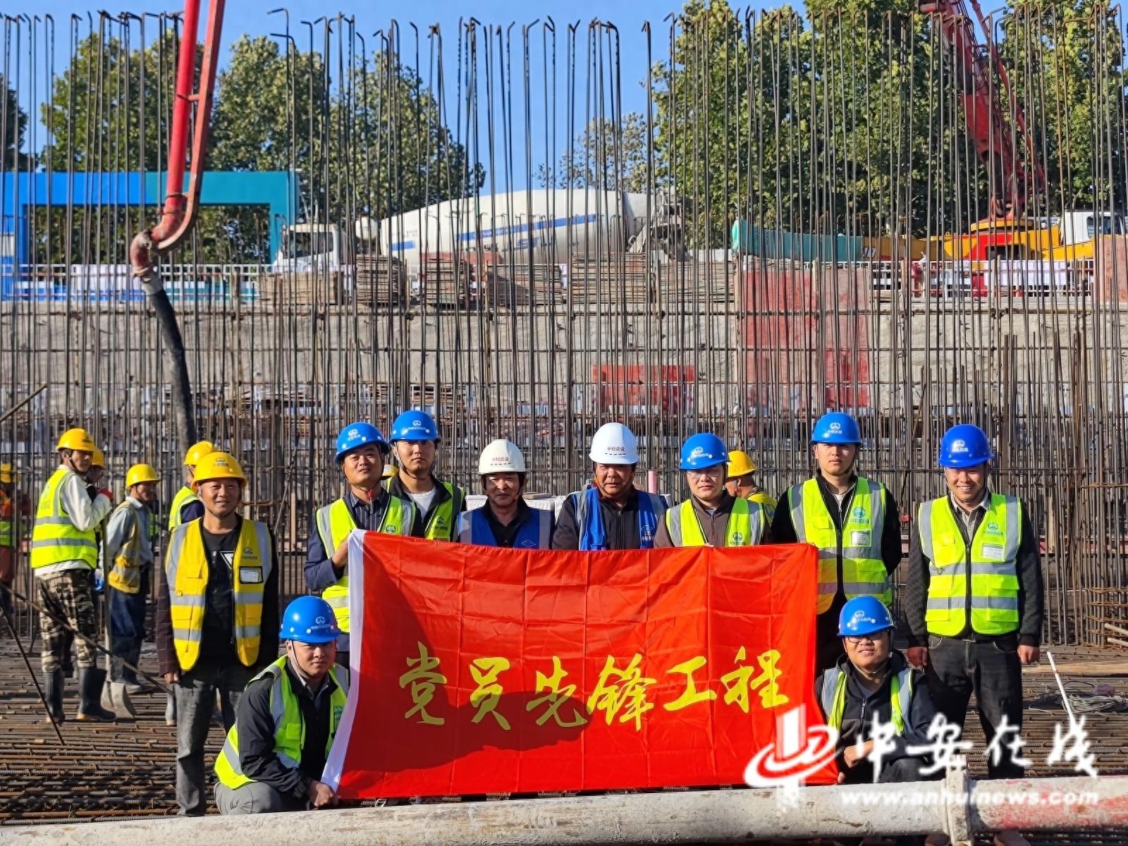 合肥新桥机场航站区扩建工程迎重要节点，首块人防底板正式浇筑  第1张