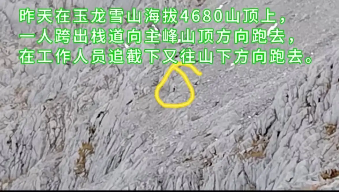 游客玉龙雪山私自翻越围栏，置工作人员警告于不顾，究竟为何？