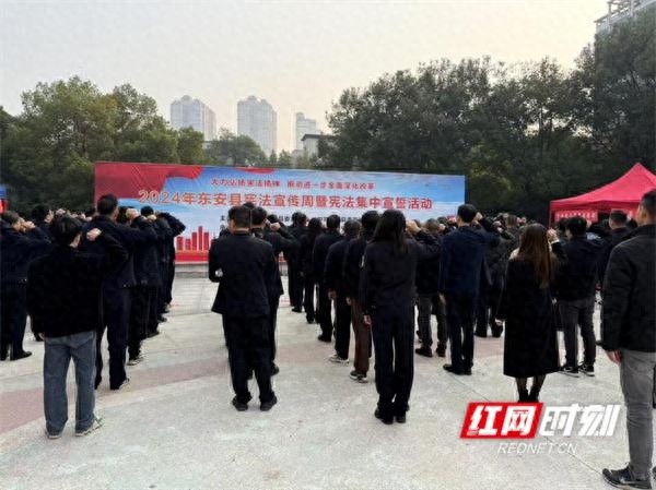 12月4日国家宪法日，东安县万人宣誓，法治精神深入人心