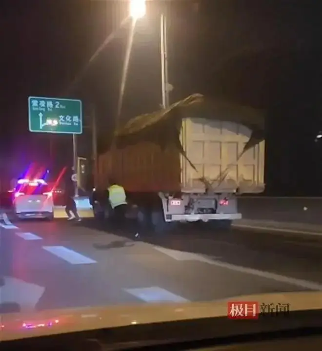 惊魂一刻！2024年12月3日郑州货车司机高架桥上惊险跳车，执法人员紧急追捕现场曝光  第1张