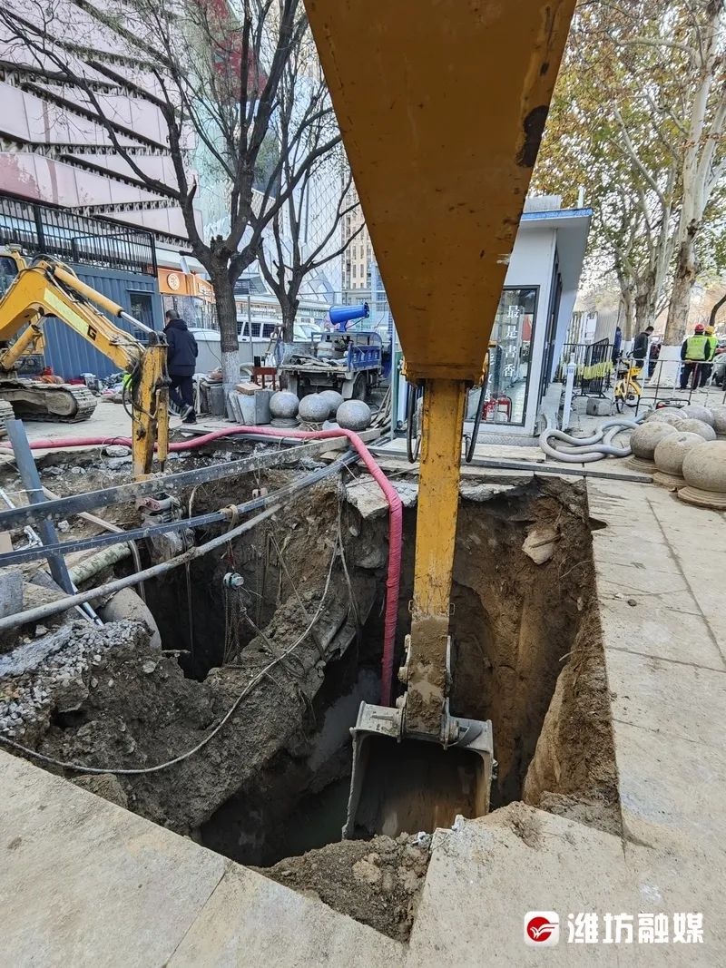 紧急抢修！潍坊鸢飞路供热管网泄漏，今晚道路开挖，市民请提前绕行  第3张