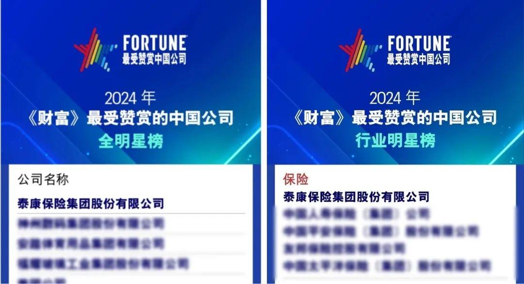 连续七年上榜！泰康保险集团凭何成为财富最受赞赏的中国公司？  第2张