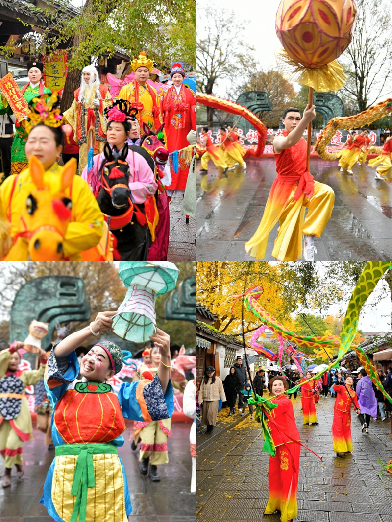 阆中古城新春狂欢，非遗巡游路演震撼上演，春节氛围扑面而来  第3张