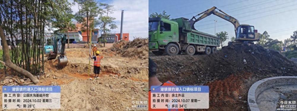 国庆不停工！惠州湖镇镇全力推进美丽圩镇建设，打造全新入口通道  第1张