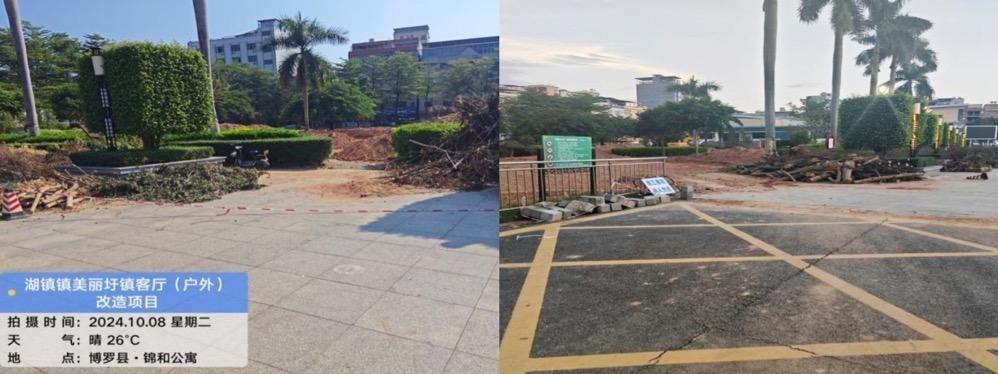 国庆不停工！惠州湖镇镇全力推进美丽圩镇建设，打造全新入口通道  第3张