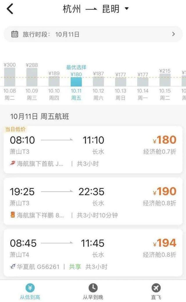 节后机票价格大跳水！昆明飞成都最低 137 元，你还在等什么？  第4张