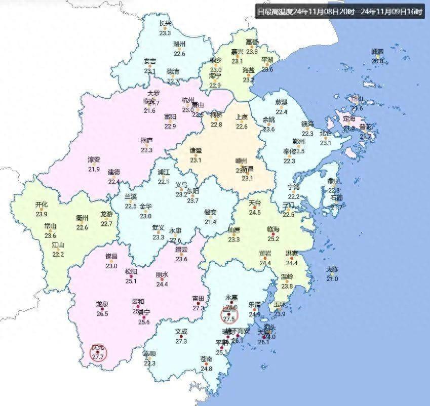 浙江立冬后气温先升后降，最高可达 28℃，未来七天晴多雨少，你准备好了吗？  第1张