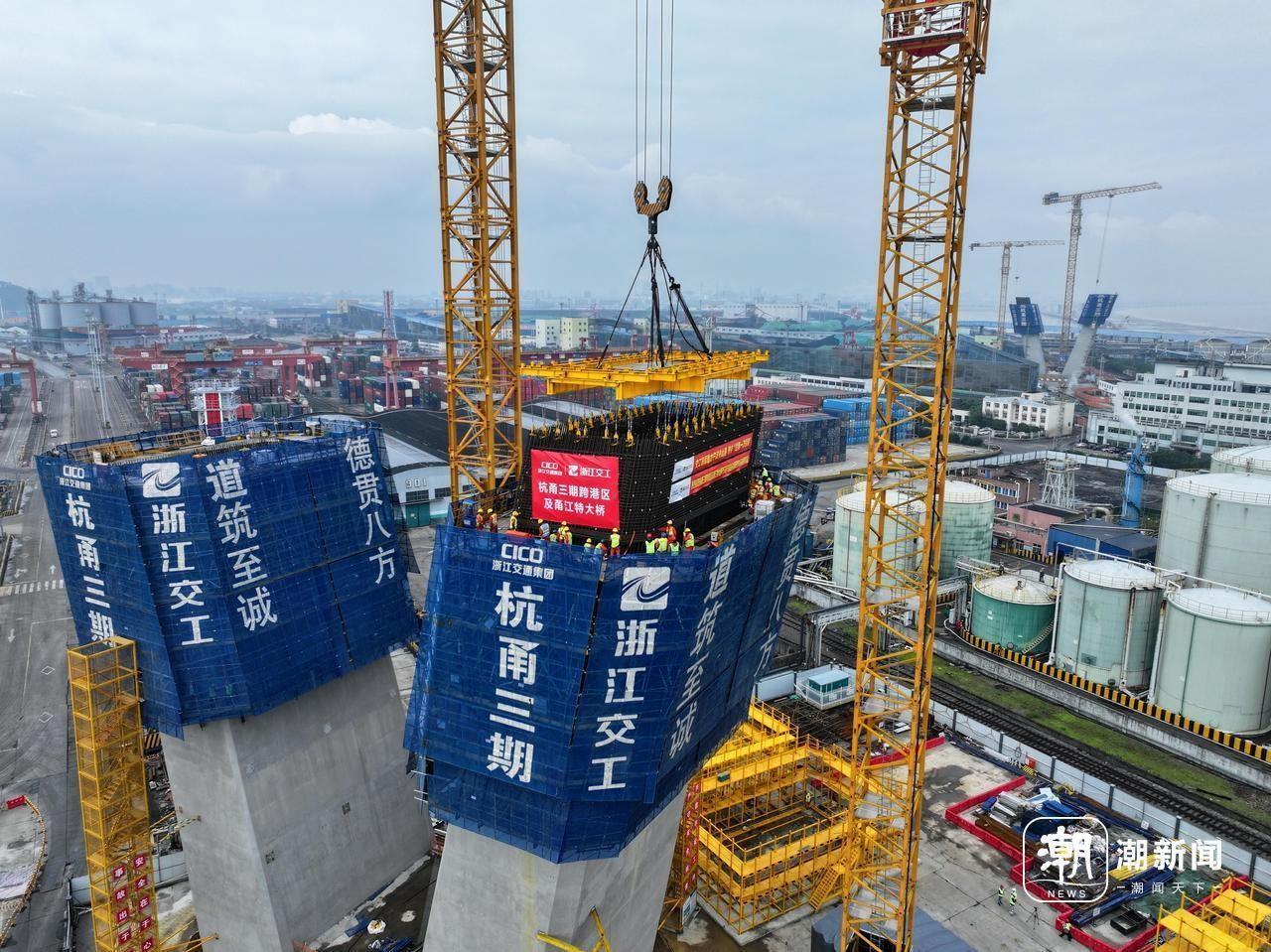 重达 67 吨！世界最大跨径不对称三塔斜拉桥进入部品化施工阶段  第3张
