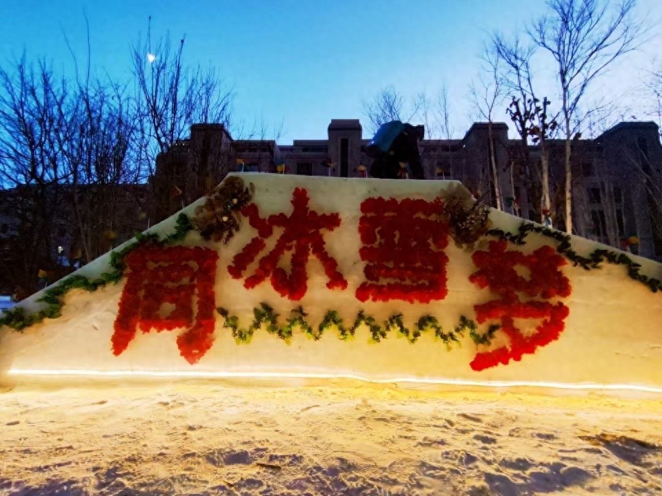 哈尔滨小区物业再创奇迹：雪滑梯惊艳亮相，业主直呼过瘾  第1张