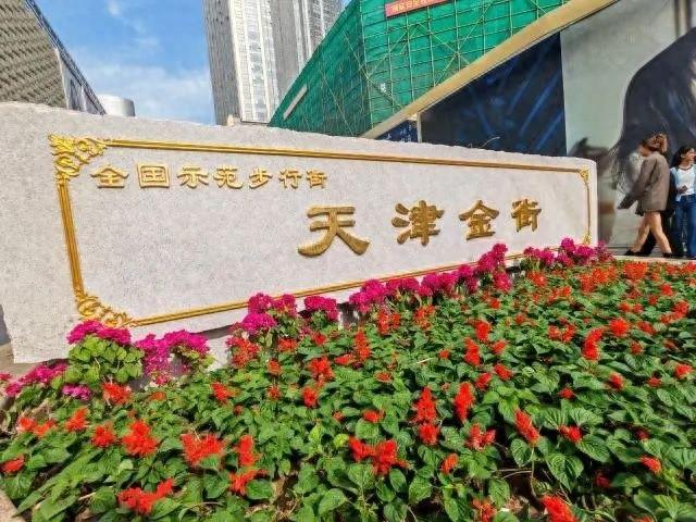 天津和平路、滨江道大变身！仿古花坛、金街标识亮相，你打卡了吗？