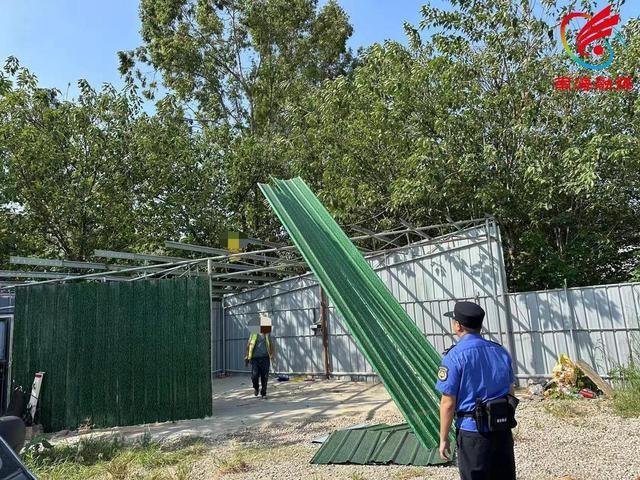 丹灶镇综合行政执法队多管齐下，3390 平方米违建自行拆除  第3张