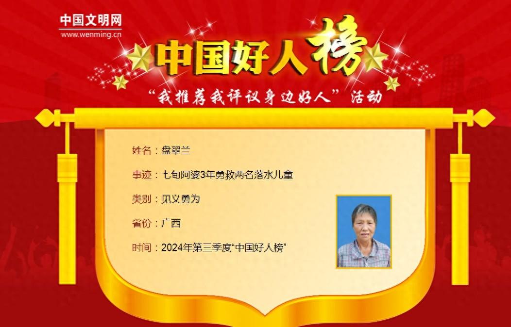 69 岁老人勇救落水男童,获中国好人榜见义勇为殊荣  第1张 69 岁老人勇救落水男童,获中国好人榜见义勇为殊荣  第1张