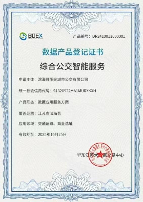 重磅！滨海县交通控股集团三款数据资产成功挂牌，具化数据价值  第1张