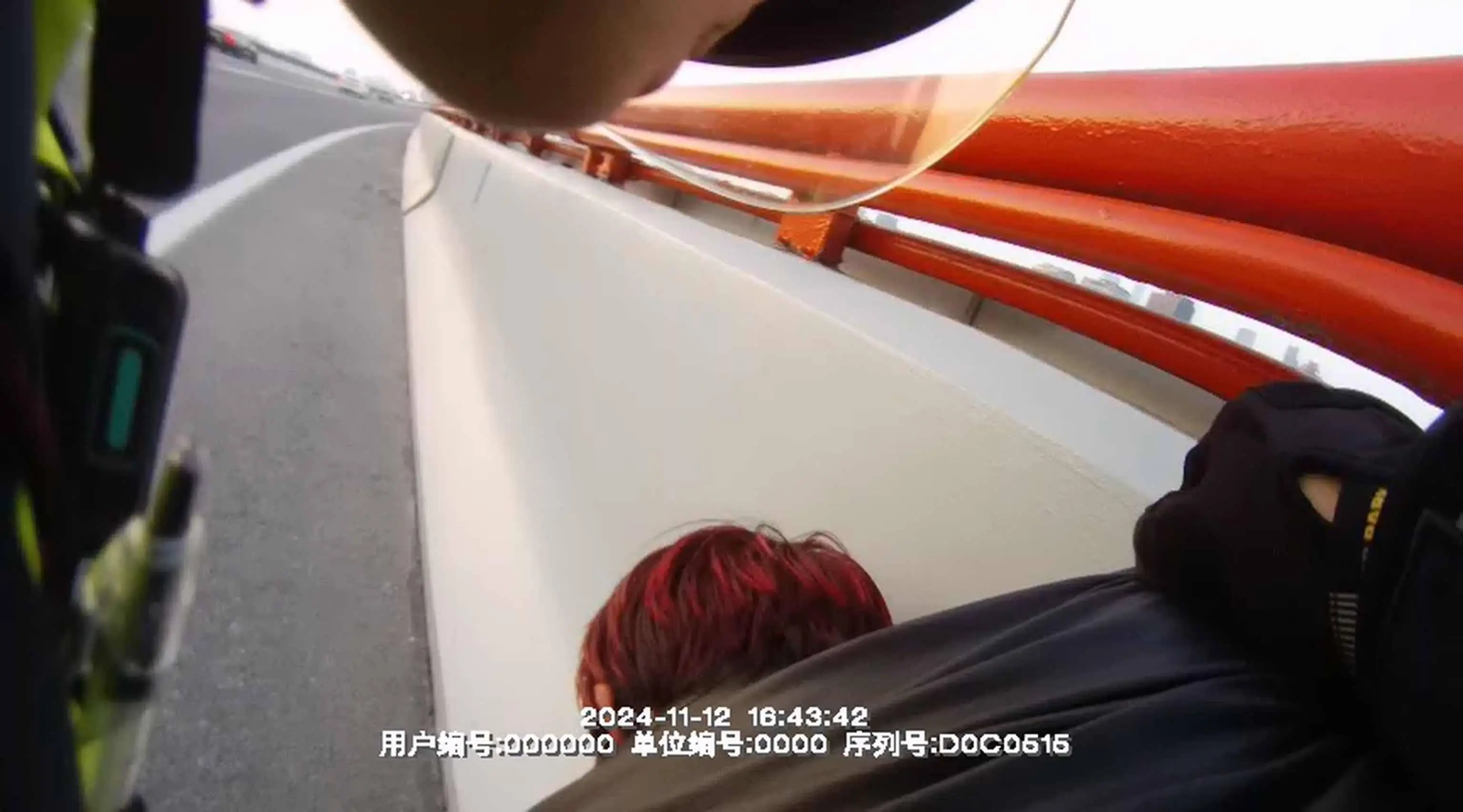 晚高峰男子徒步上桥欲轻生，上海骑警飞扑相救，这一幕太惊险  第3张