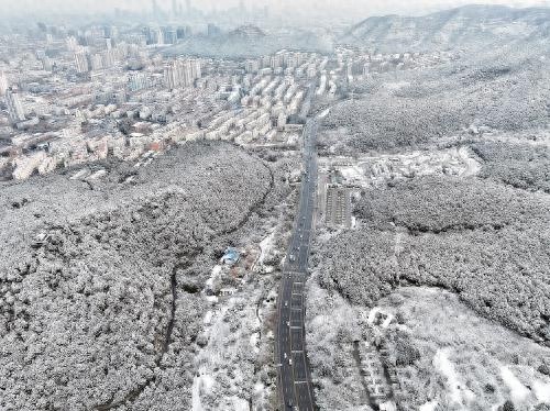 济南初雪降临，千佛山银装素裹，美得让人窒息  第1张