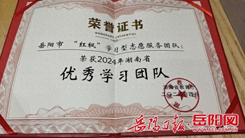 太震撼！岳阳楼区这所小学的志愿者团队竟然荣获省级优秀学习团队称号  第1张