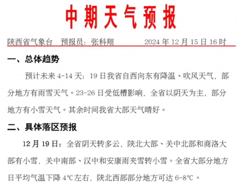 陕西今晨惊现-24℃极寒！未来两周天气剧变，你准备好了吗？  第1张