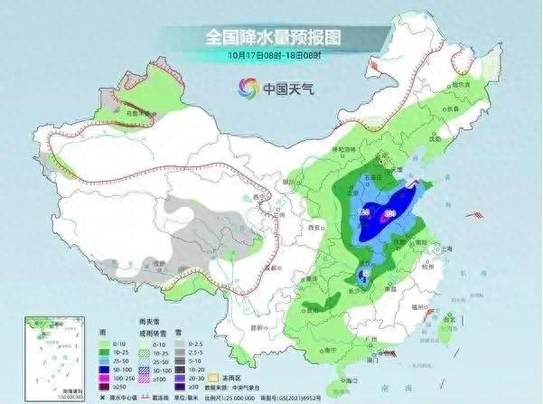 10 月 16 日起中东部将现大范围降水，部分地区雨量同期少见