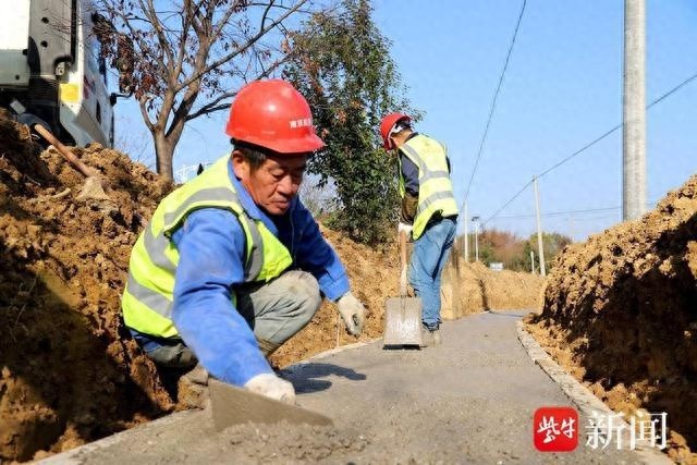 南京高淳永尚村冬修农田水利，村民用水难题即将解决