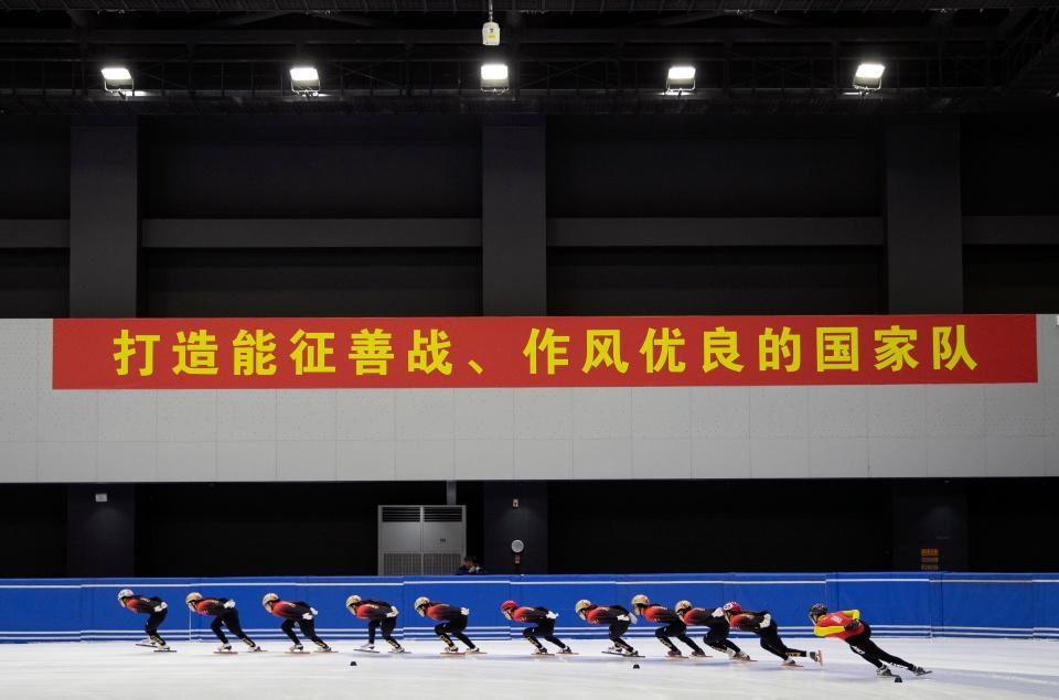 中国短道速滑队媒体开放日，朱祎玎、刘少林、林孝埈等队员训练画面曝光  第5张