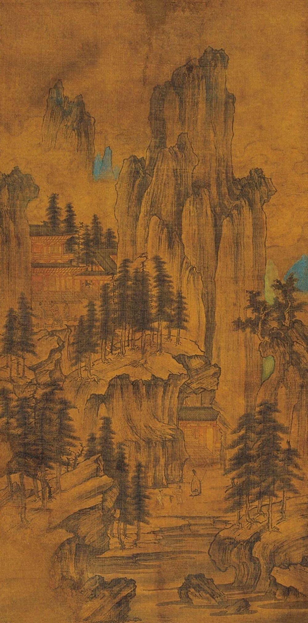 一幅尘封千年的辽墓绢本山水画，终于与世人见面  第1张