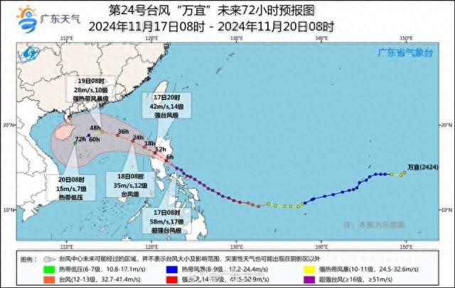 超强台风万宜来袭！广东将迎暴雨大风，气温骤降，你准备好了吗？  第1张