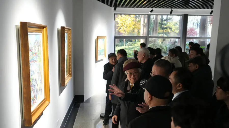 揭秘刘海粟4米长卷洞庭渔村首次公开展出，虹口弄潮艺海传承再起新航  第5张