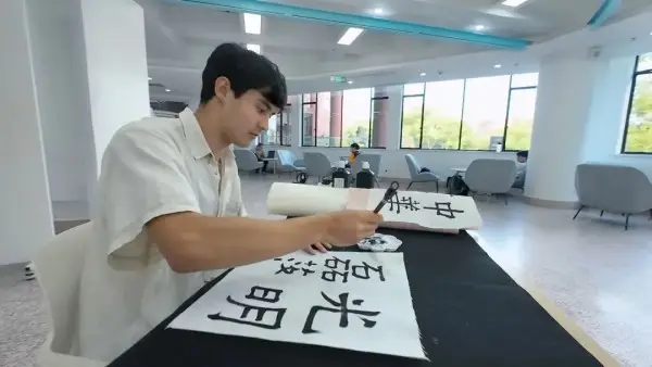 外国小伙爱上中国书法，他用方块字打开了怎样的新世界？  第5张