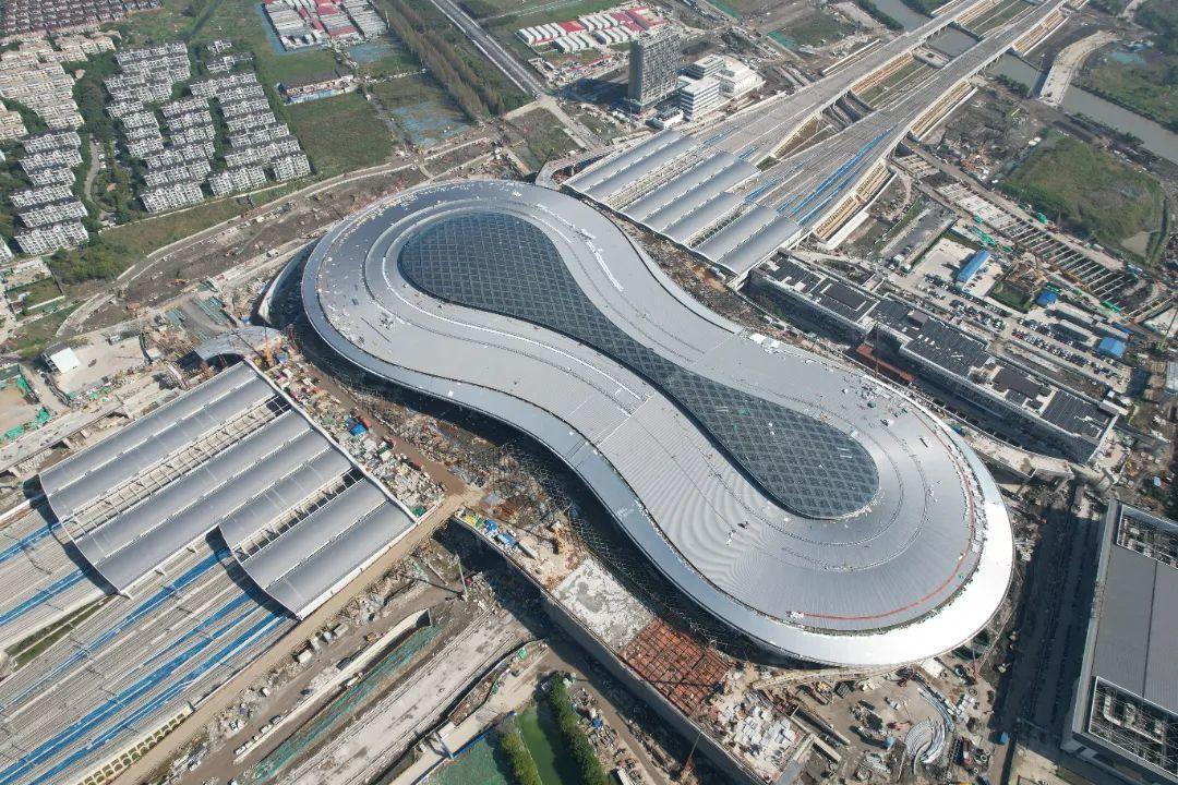 沪苏湖高铁最大新建站即将完工，松江枢纽将成长三角交通新地标  第4张