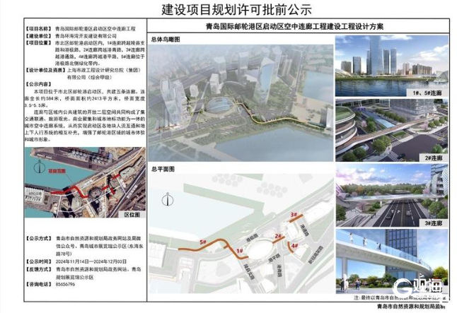 青岛国际邮轮港区地标性建筑世界之眼加速推进，预计 2025 年投入使用  第2张