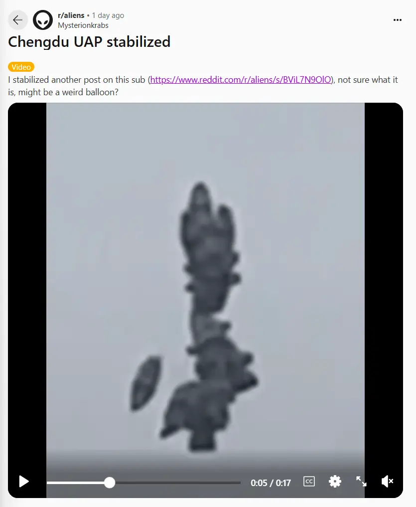揭秘成都UFO事件真相：空中飘浮的气球引发热议，网友热议不断  第5张