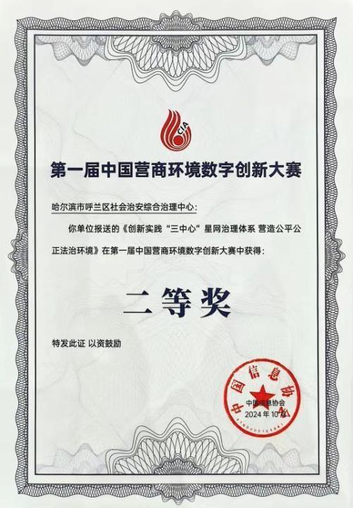 呼兰区荣获中国营商环境数字创新大赛二等奖，成为黑龙江省唯一获奖单位  第2张