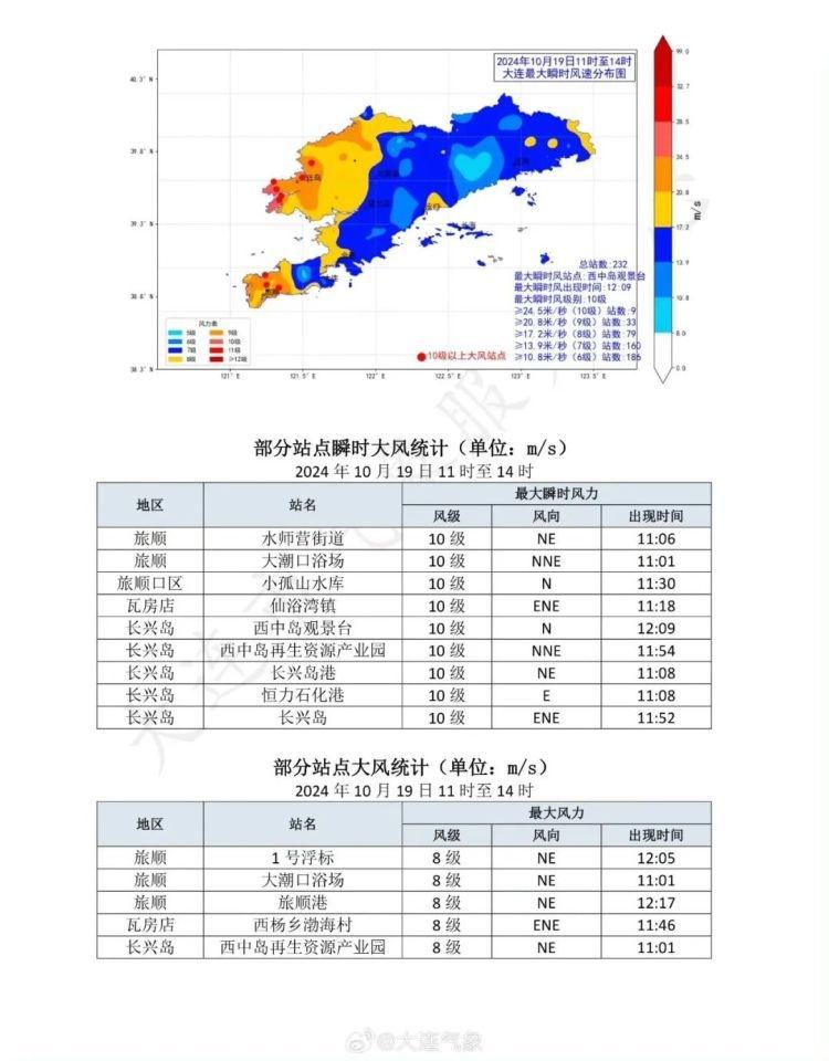 大连大风有多猛？10 级大风刮出推背感，43 个观测站点记录到  第5张