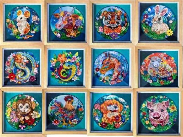 走进南汇监狱七监区，感受独特艺术气息，十二生肖衍纸作品惊艳亮相  第1张