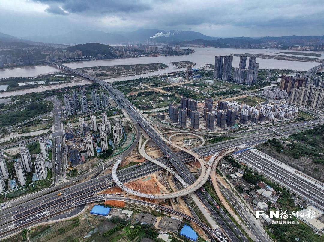 三江口大桥南连接线 3 条匝道 20 日下午通车，福州中心城区往来长乐更便捷  第1张