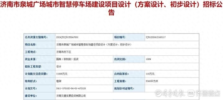 济南泉城广场智慧停车场招标引热议，1.1亿投资能否破解停车难题？