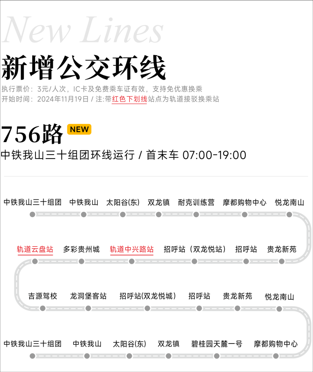 756 路公交开通！贵州双龙航空港经济区交通再升级  第3张