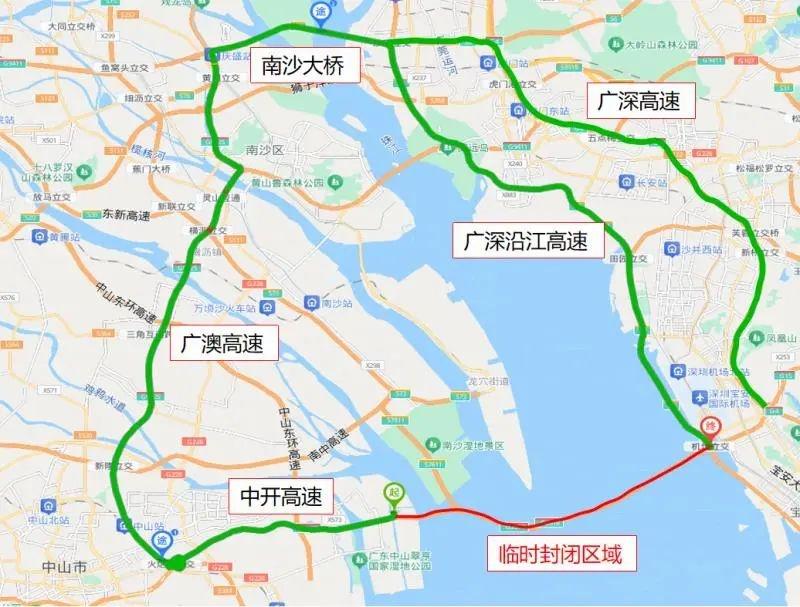 注意！2024 年 11 月 26 日深中通道将全线双向临时封闭，这些绕行路线你必须知道  第2张