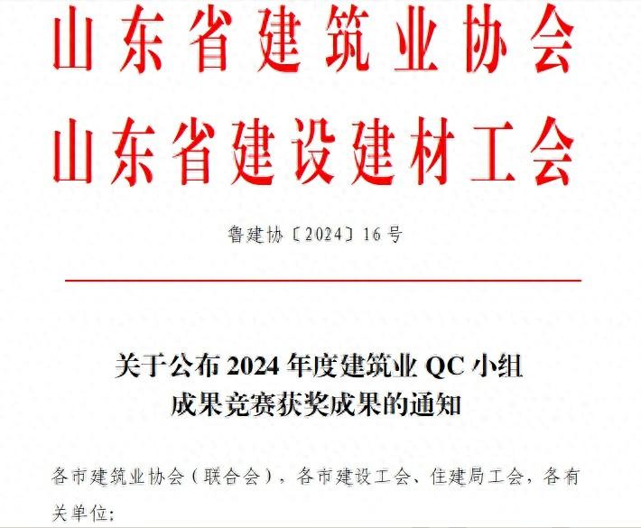 德州市住建局实施精品工程战略，东海建设集团 6 项成果获奖  第1张