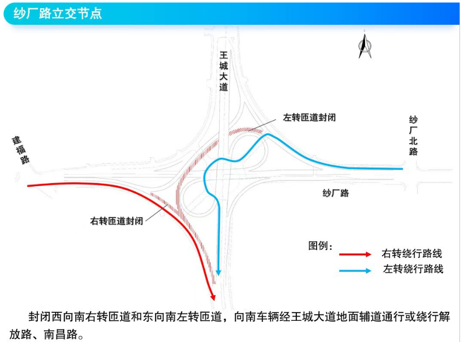 王城大桥伸缩缝更换改造工程详细绕行线路图来啦！速看  第2张