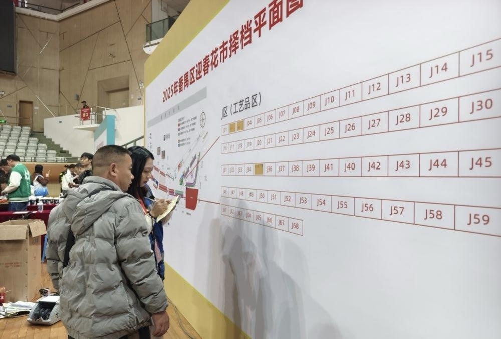 2025番禺迎春花市档位竞投火爆！600人争抢266个档位，最高价16800元引爆全场  第2张