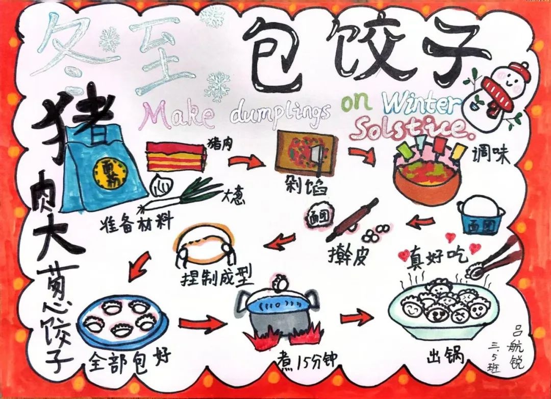 冬至进补秘籍：手绘饺子菜谱与美食图鉴，带你领略大自然的馈赠与家的温暖  第4张