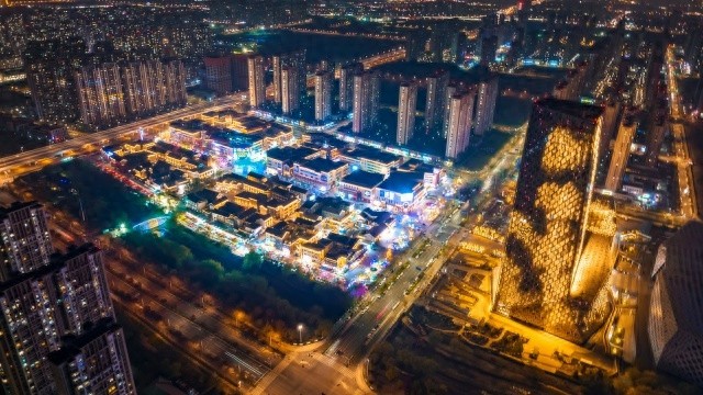 中秋月圆夜，槐荫区印象济南·泉世界第七届拜月大典，照亮城市夜生活