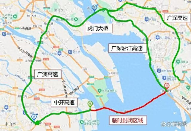 11 月 26 日深中通道全线双向临时封闭！交警提供绕行方案，速看  第1张